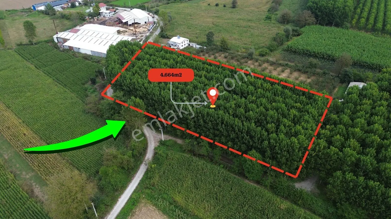 Kuşaçması Köyü 250ad Kavak + 4664 M2 Satılık Tarla — fotoğraf 3