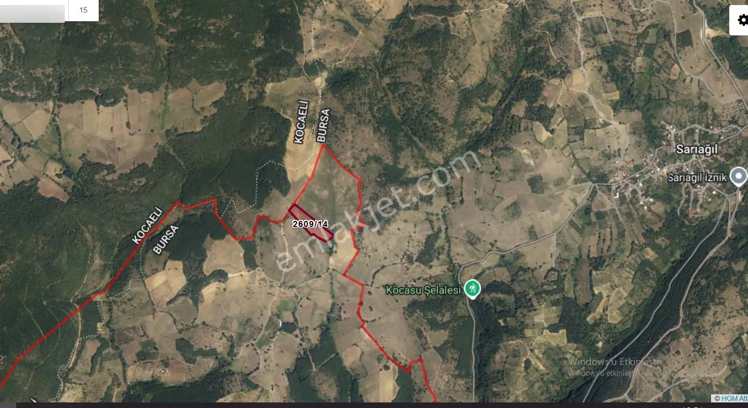 Bursa İznik Yörükler Yaklaşık 13 Dönüm Satılık Tarla
