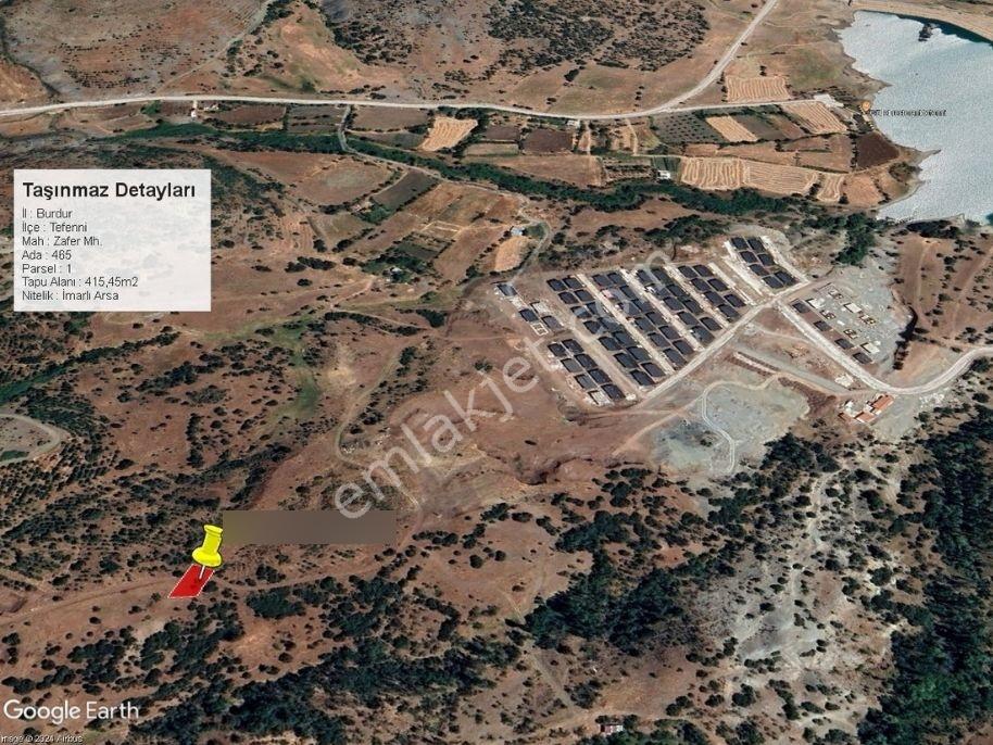 Tefenni Zafer Mah'de (415m2) Göl Ve Doğa Manzaralı İmarlı Arsa — fotoğraf 3