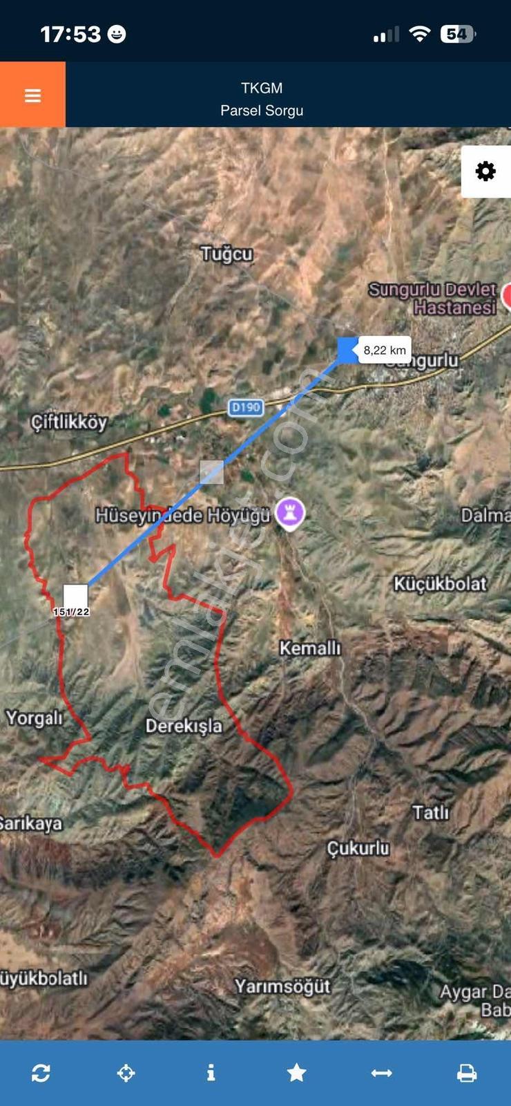 Cengizler 'den Çorum Sungurlu'da 5.000 M2 Satılık Tarla — fotoğraf 2