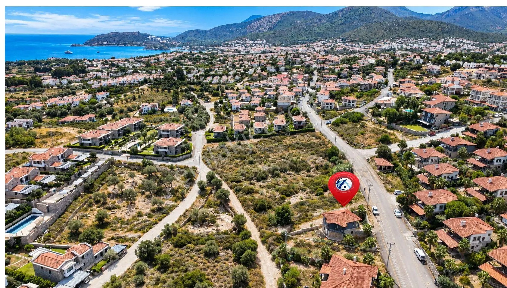 Datça Burgaz'da Full Deniz Manzaralı 380m² Arsa İçinde 3+1 Villa — fotoğraf 4