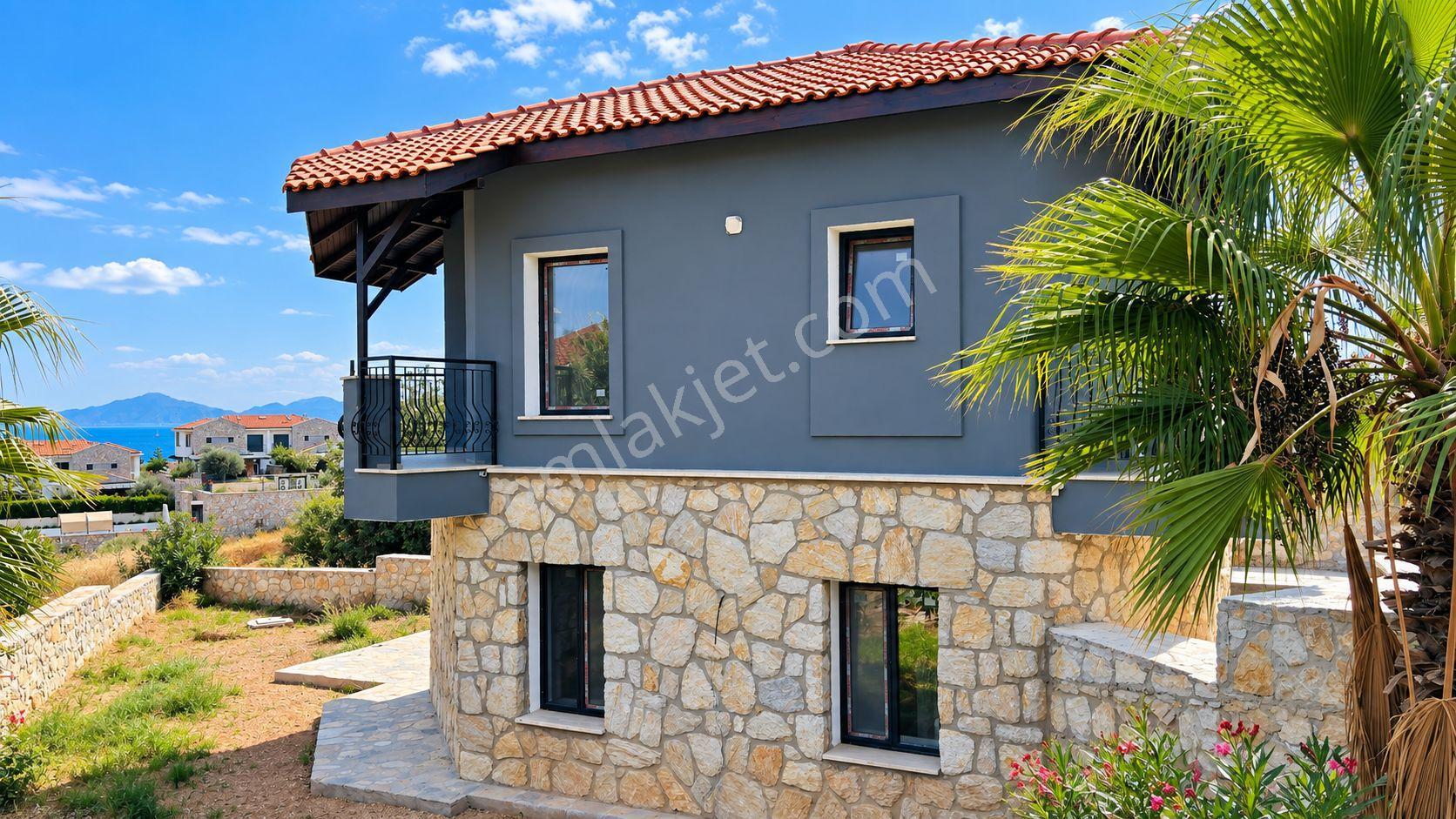 Datça Burgaz'da Full Deniz Manzaralı 380m² Arsa İçinde 3+1 Villa — fotoğraf 6