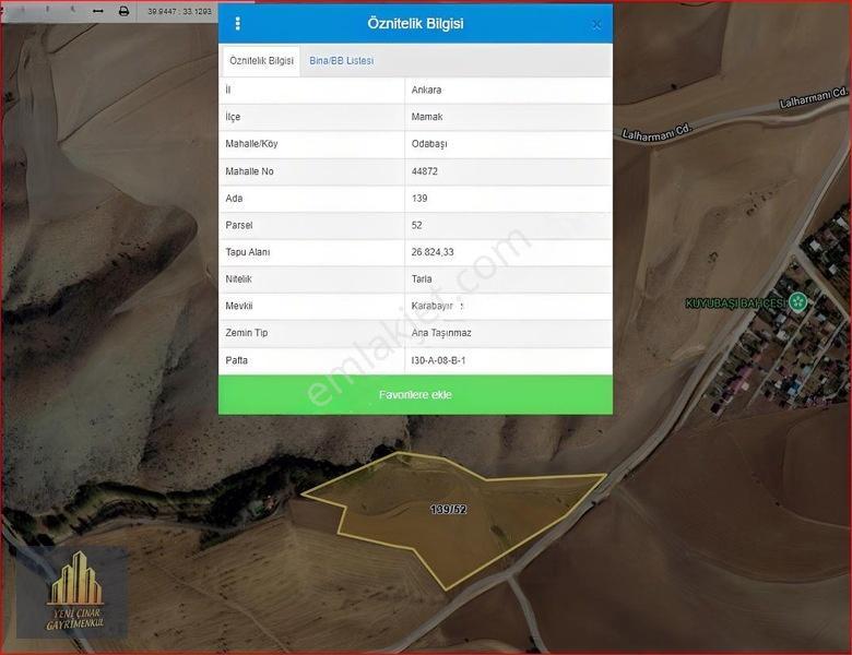 Yeni Çınar'dan Odabaşın'da 3.350 Metre Satılık Hisse...!!! — fotoğraf 3