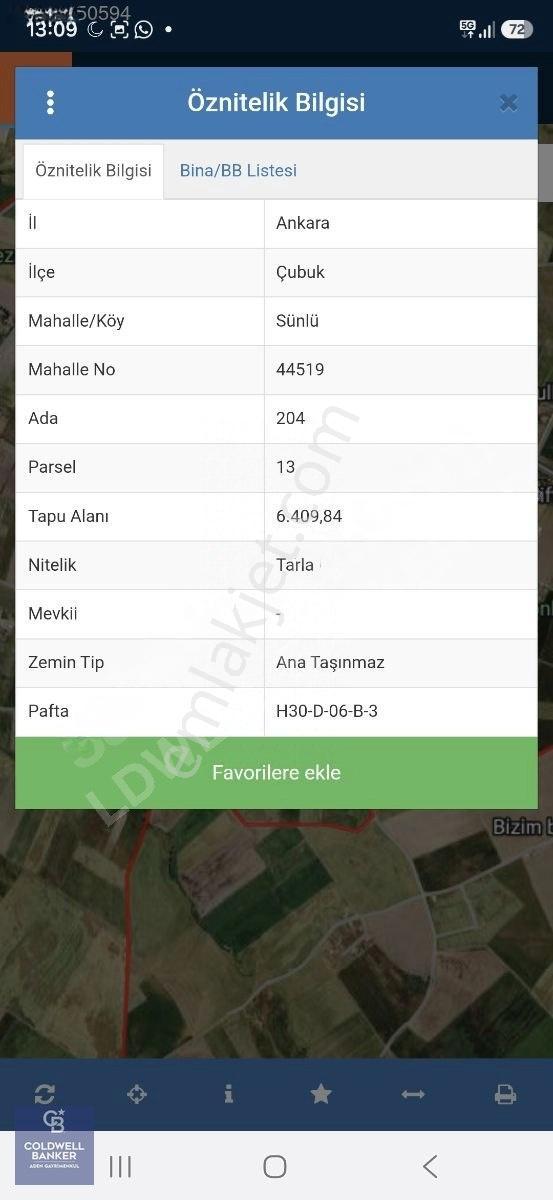 Çubuk Sünlü Mahallesinde Satılık Tarla — fotoğraf 3