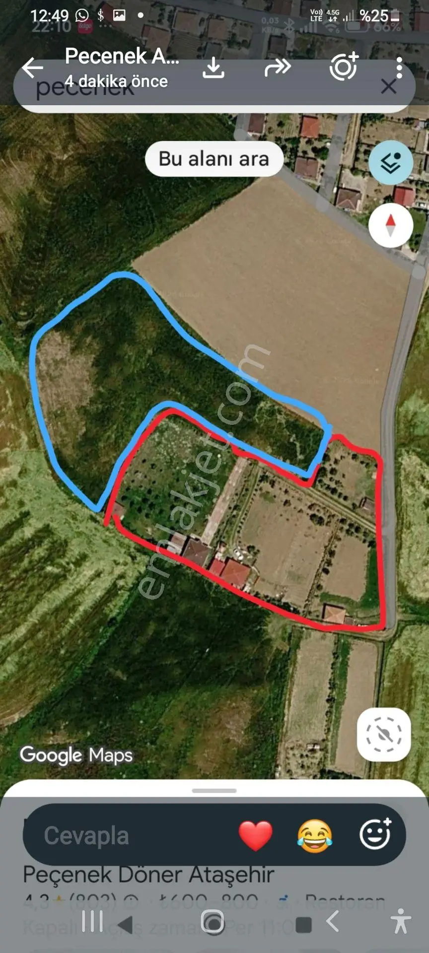İlyap'tan Altındağ Peçenekte Yatırımlık 6500m2 Tarla — fotoğraf 3