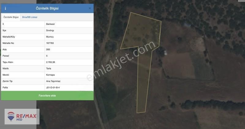 Remax Mid Sındırgı /mumcu Da Satılık Toplam 9443m² Arazi — fotoğraf 3