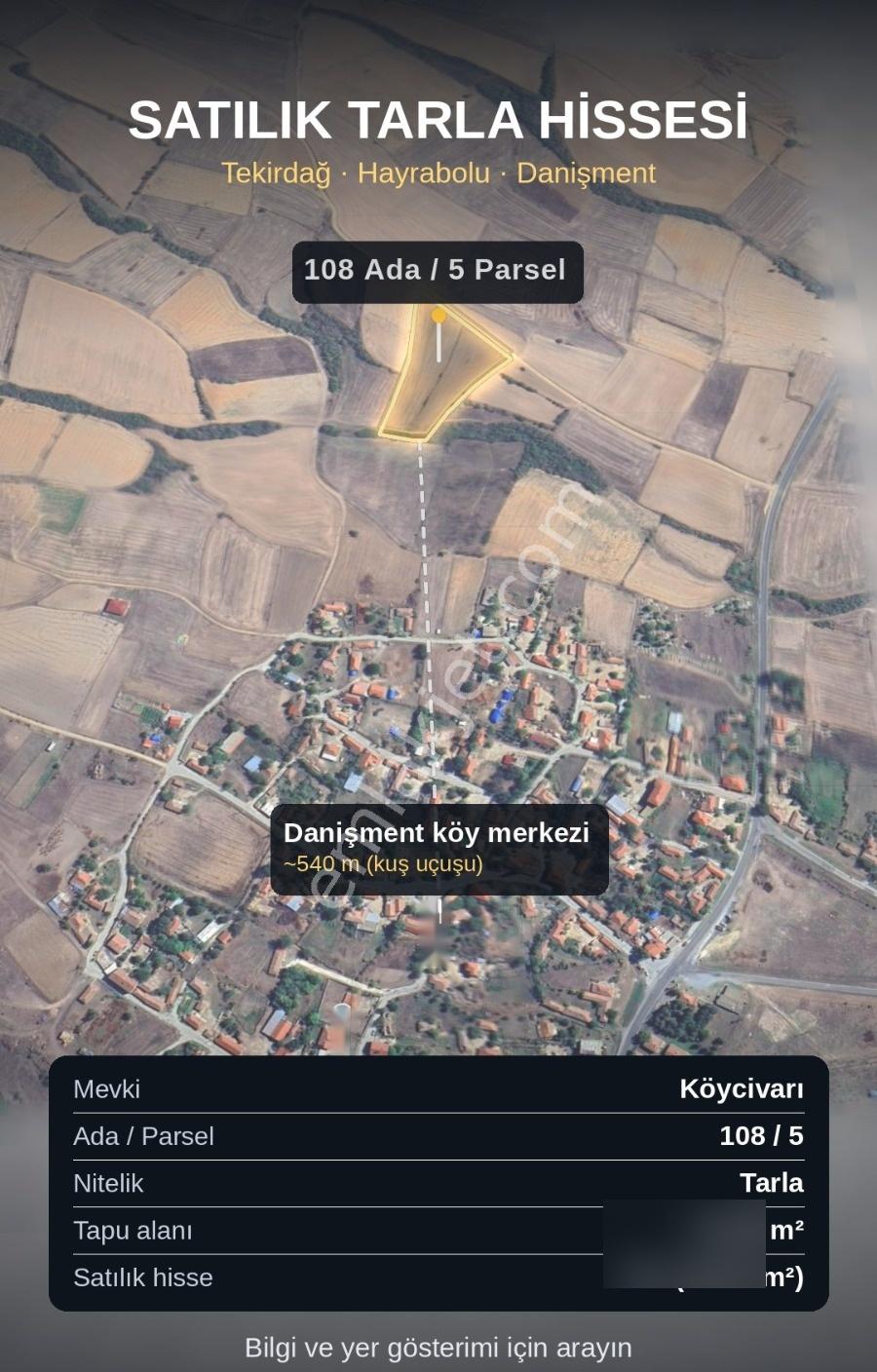 Hayrabolu Danişmentte Satılık Tarla | Krediye Uygun — fotoğraf 3
