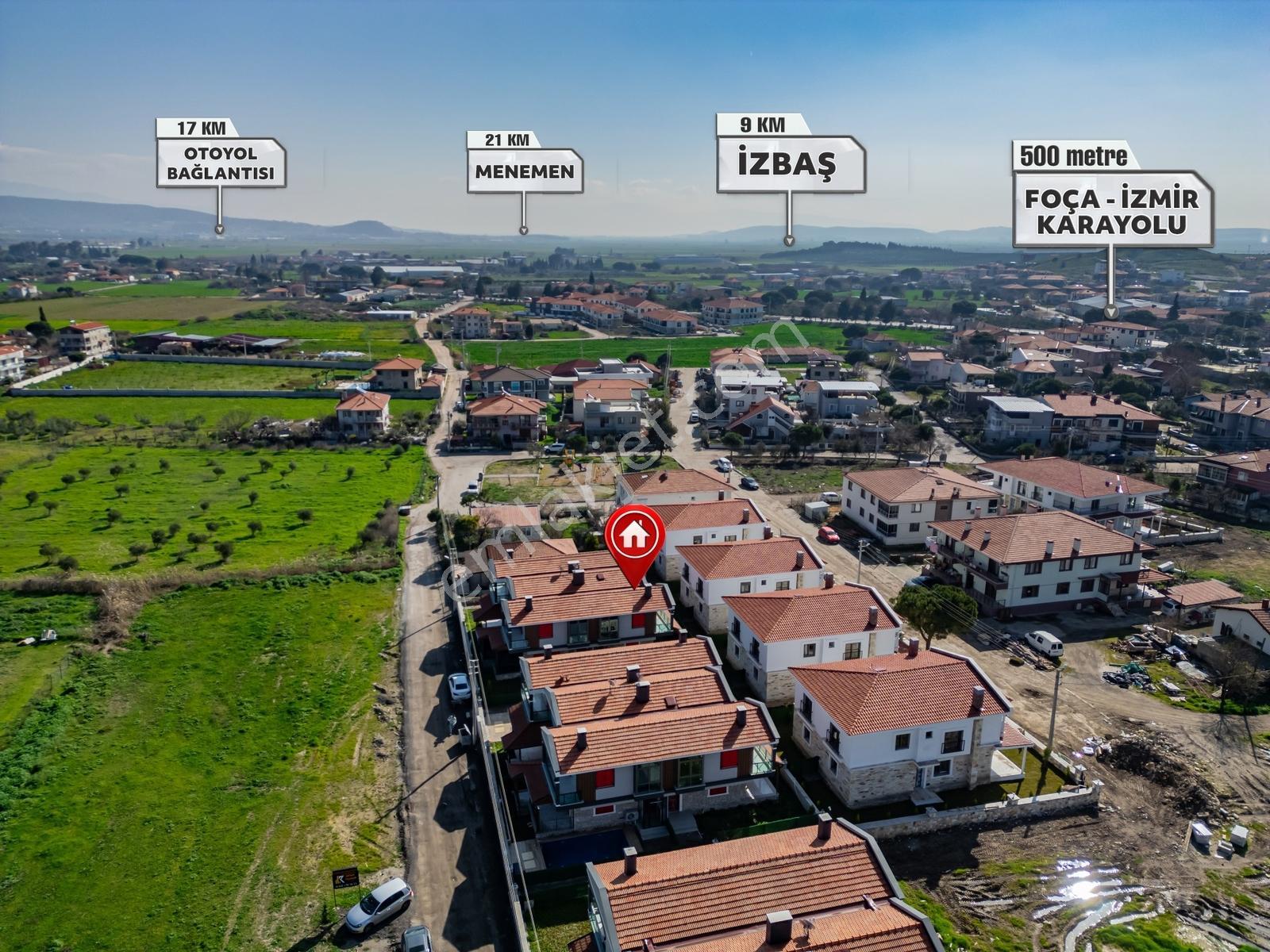 Foça Bağarası'nda Merkezi Konumda Satılık 3+1 Villa Isı Pompalı — fotoğraf 34