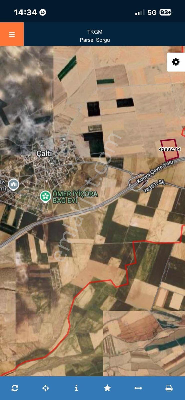 Selçuklu Çaltı'da 65.446 M2 Tarla'nın 1/2 32.723 M2 Satılıktır — fotoğraf 3