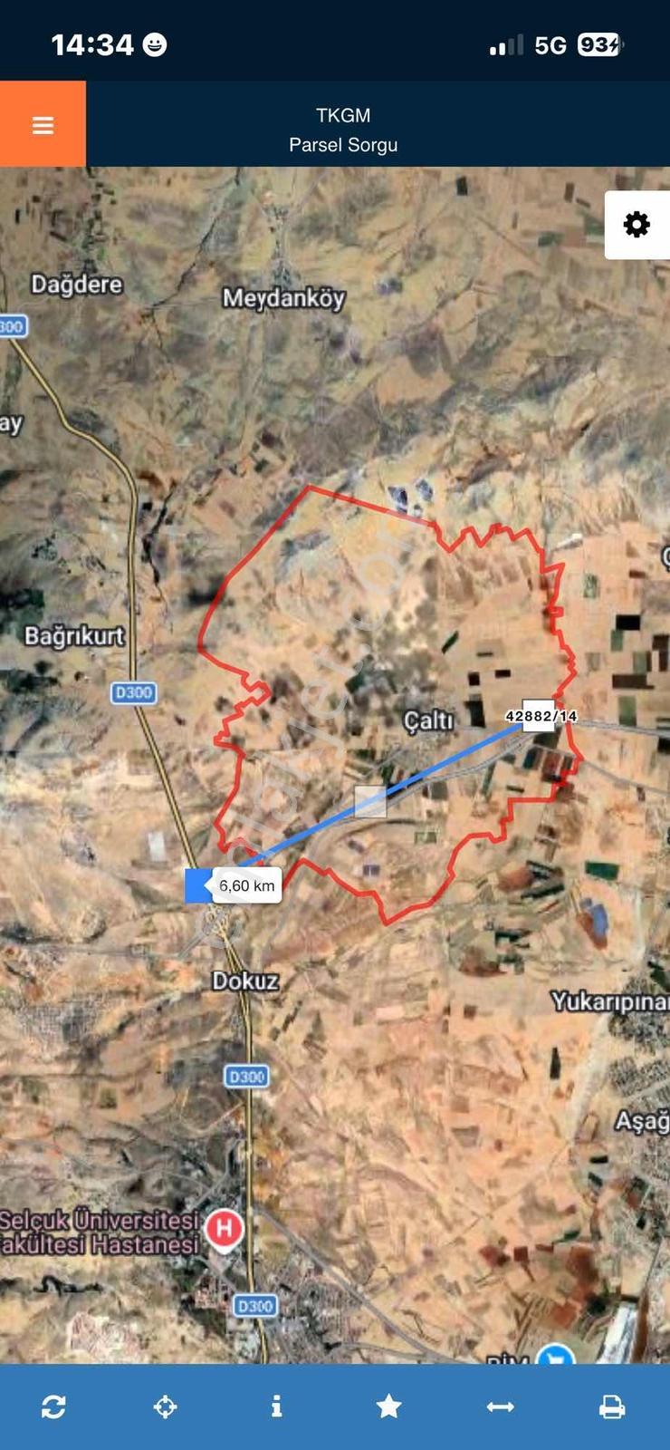 Selçuklu Çaltı'da 65.446 M2 Tarla'nın 1/2 32.723 M2 Satılıktır — fotoğraf 4