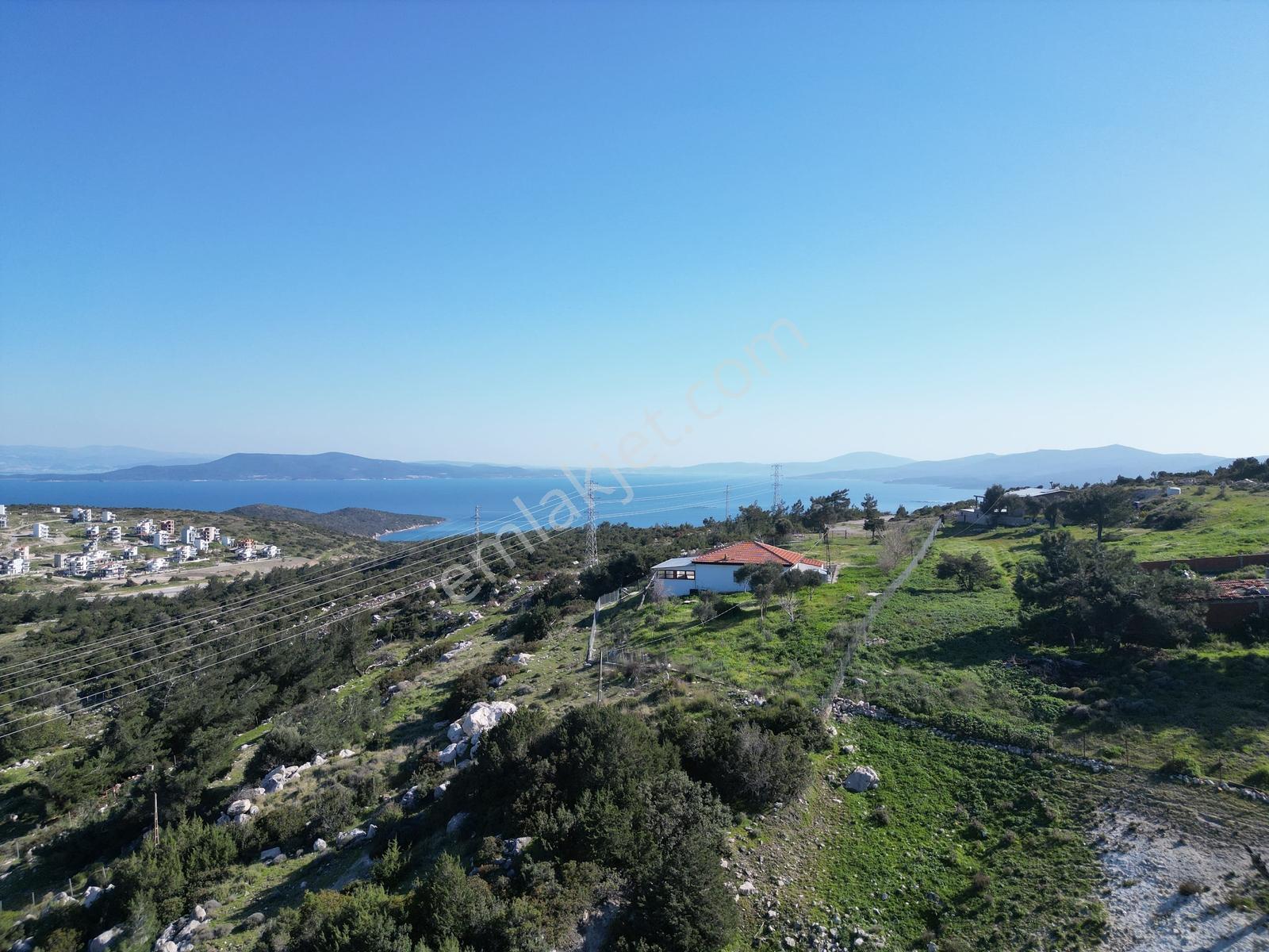 İzmir Karaburun'da Panoramik Deniz Manzaralı Ev Ve Arsası — fotoğraf 12