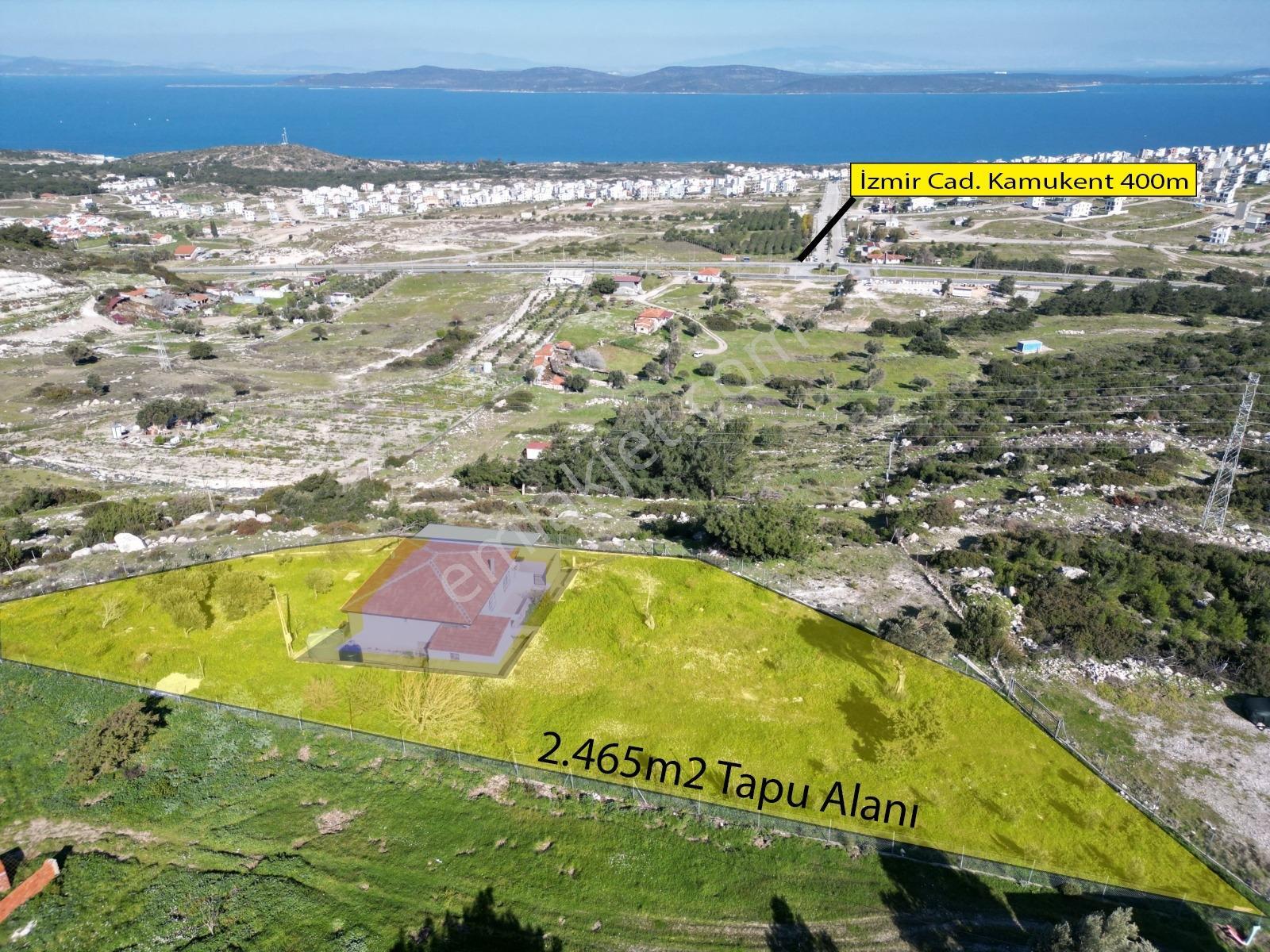 İzmir Karaburun'da Panoramik Deniz Manzaralı Ev Ve Arsası — fotoğraf 14