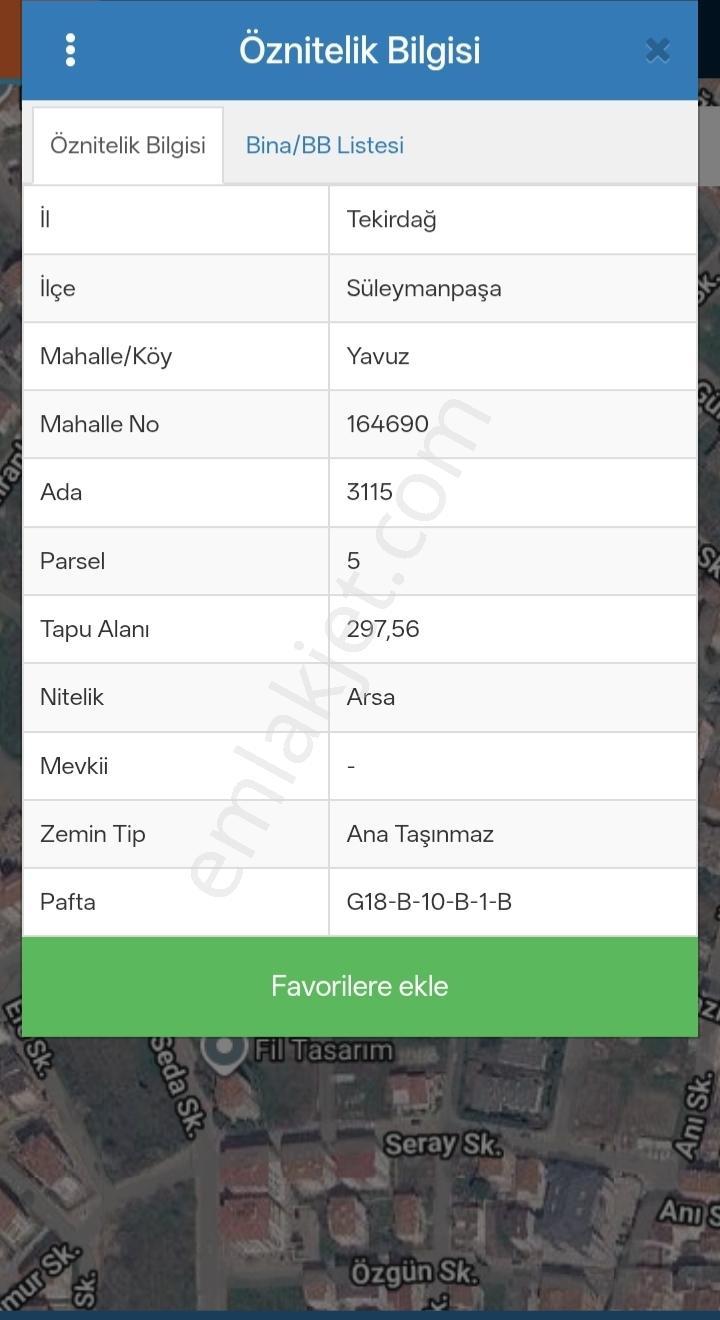Süleymanpaşa Altınova 3 Kat İmarlı 300 M2 Arsa — fotoğraf 2