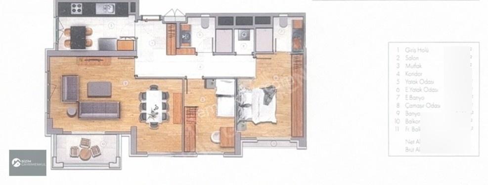 Bizim'den Yeni Esenler , Kuzey Emlak Konut (6.kat , 105 M2, 2+1) — fotoğraf 2