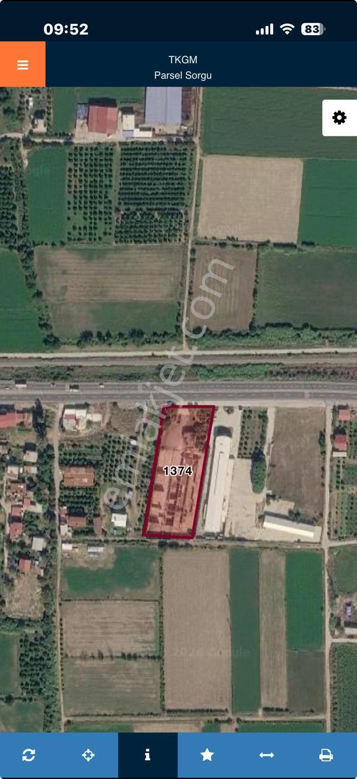 Aydın Denizli Karayoluna Cephe 6904 M2 Sanayi İmarlı Arsa — fotoğraf 3