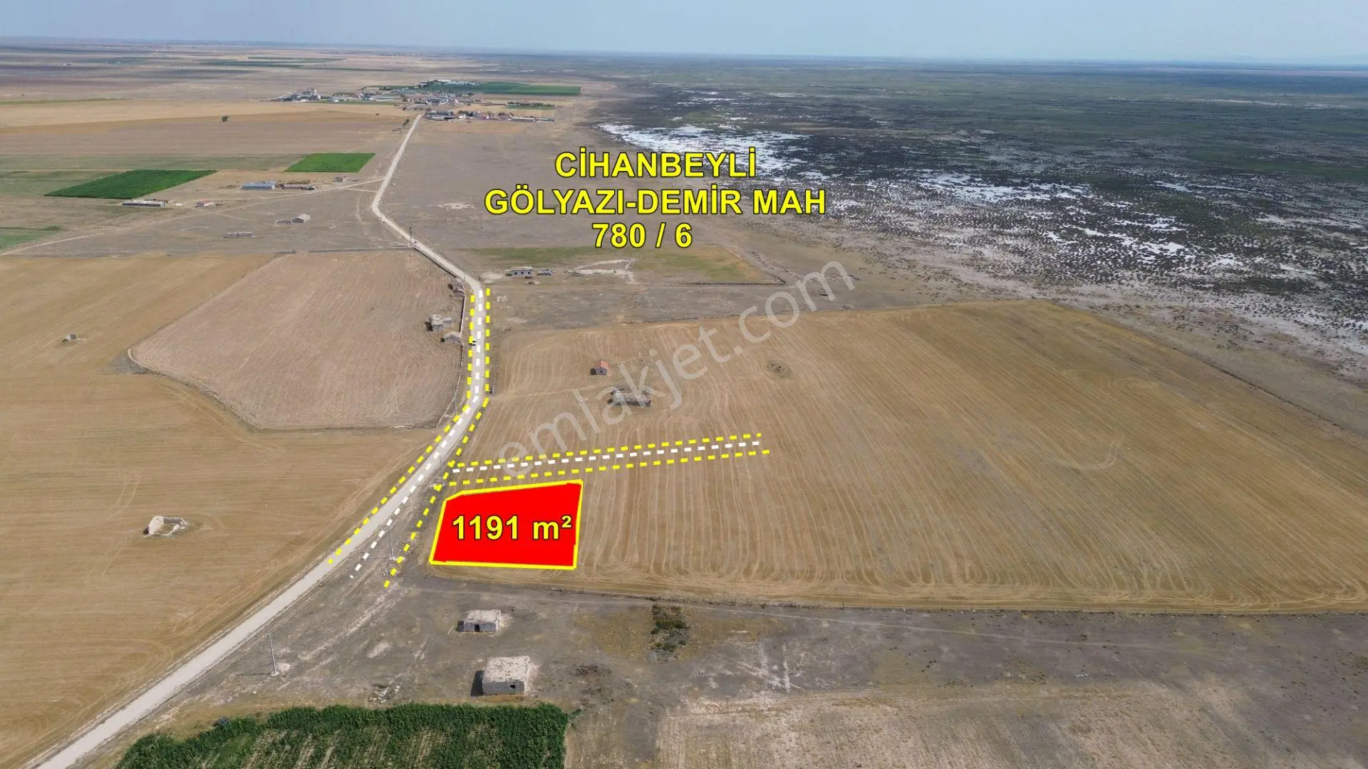 Cihanbeyli Gölyazı'Da Satılık 1191 M² Konut İmarlı Arsa