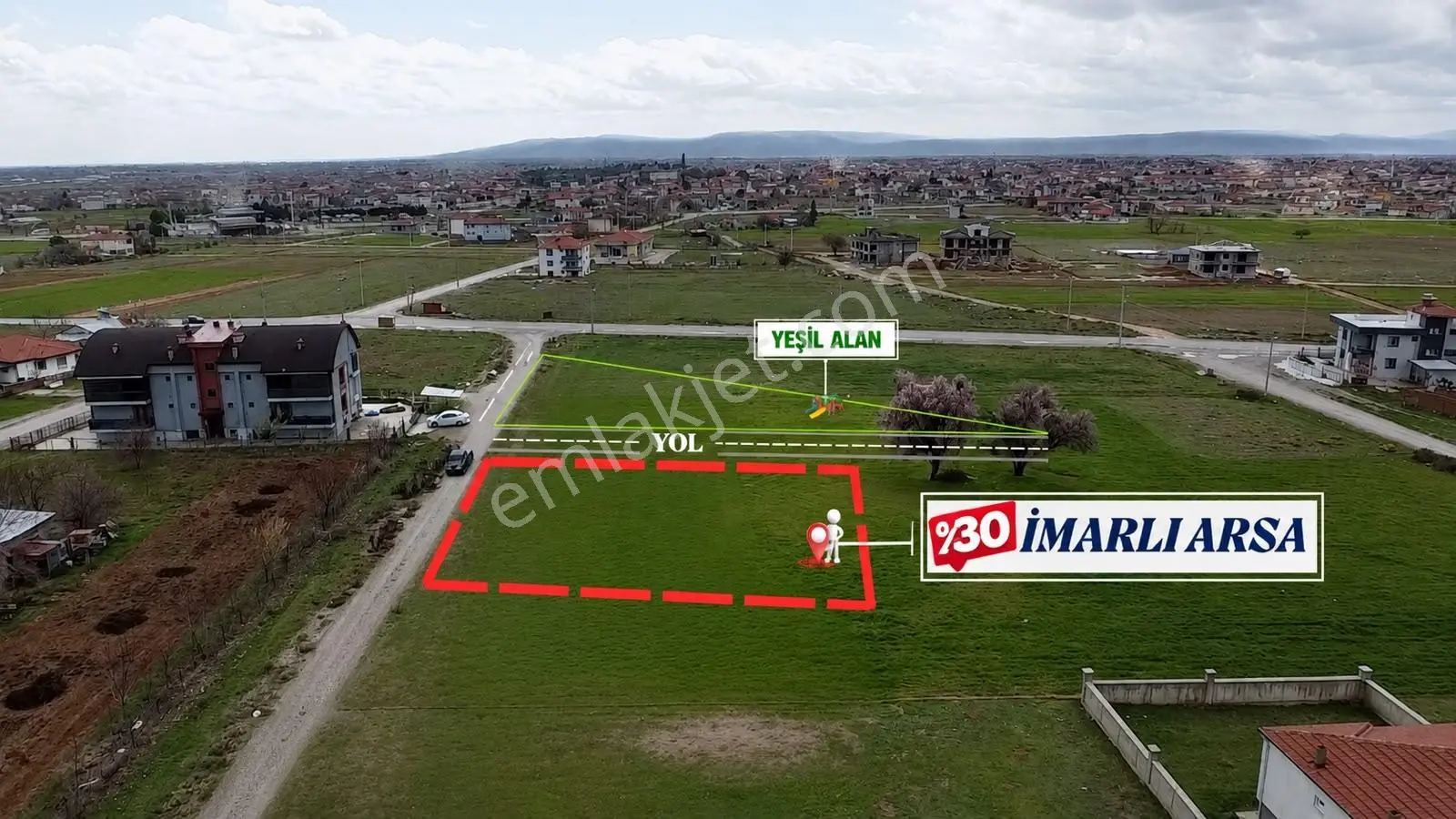 Yerli Gayrimenkul'den Akpınar Mahallesi 440 M² Köşe Parsel Arsa — fotoğraf 3