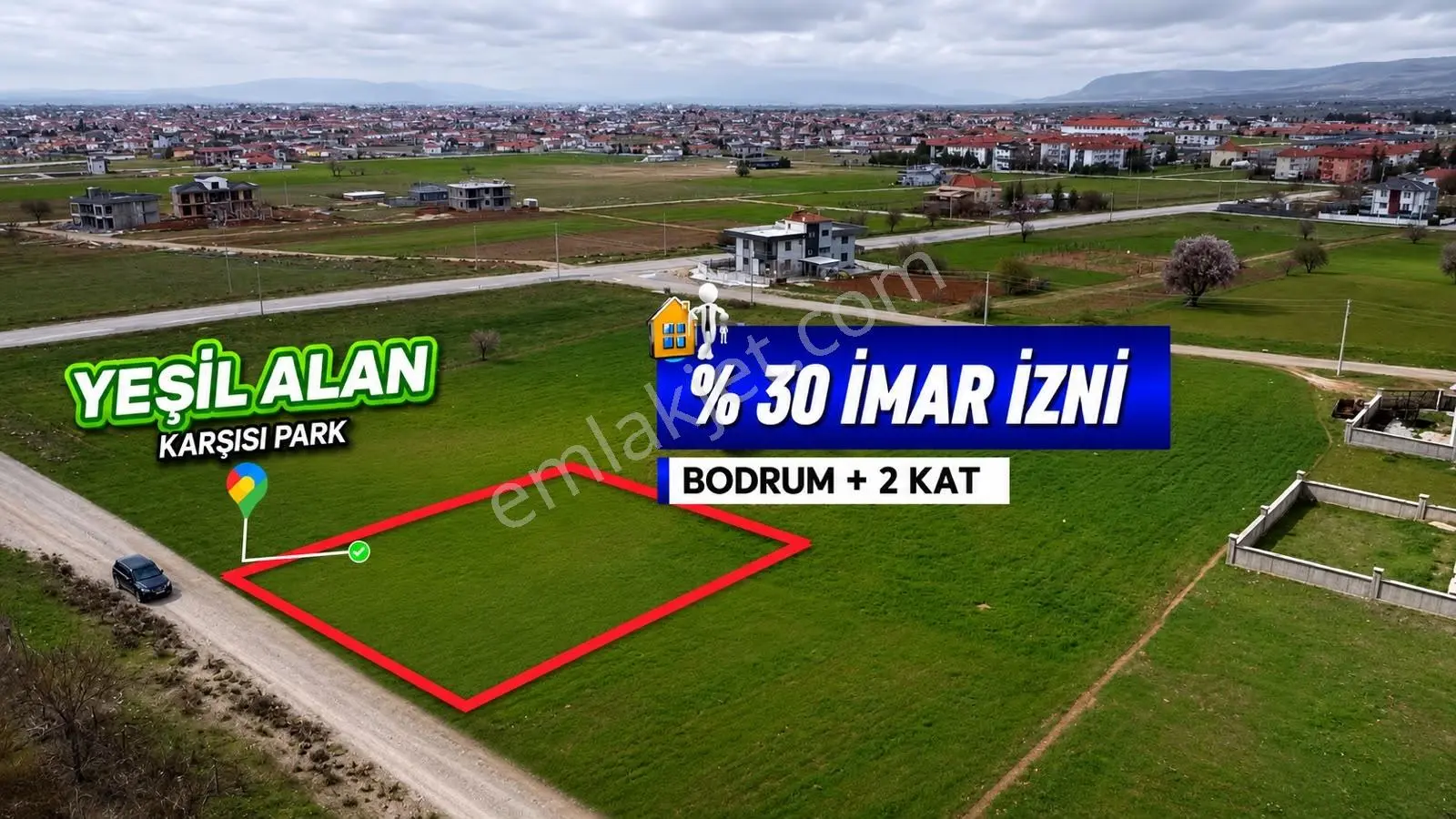 Yerli Gayrimenkul'den Akpınar Mahallesi 440 M² Köşe Parsel Arsa — fotoğraf 6