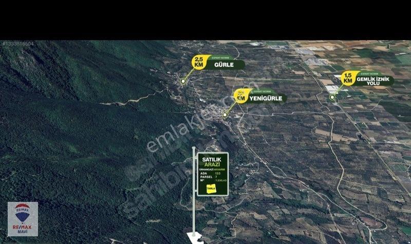 Remaxmavi'den Bursa Orhangazi Akharemde 7.230 M² Satılık Tarla — fotoğraf 4