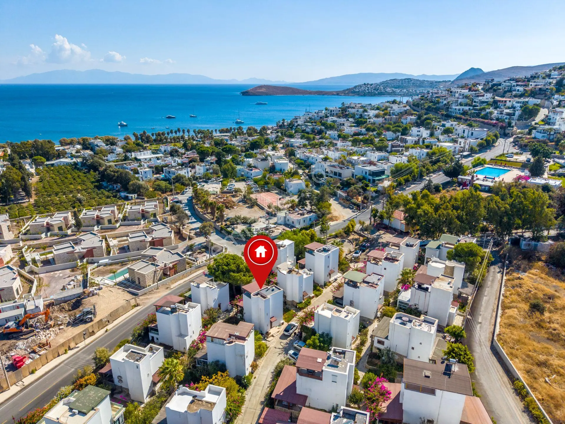 Bodrum Yahşi Beyaz Köşkler Sitesi'nde Denize Düz Ayak Yürüme Mesafesinde Tripleks — fotoğraf 33