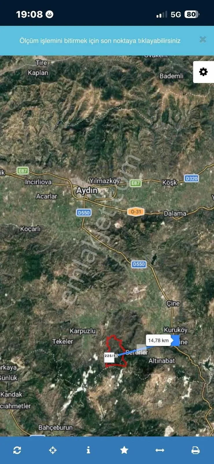 Cengizler'den Aydın Çine'de Satılık 207 M2 Arsa — fotoğraf 5