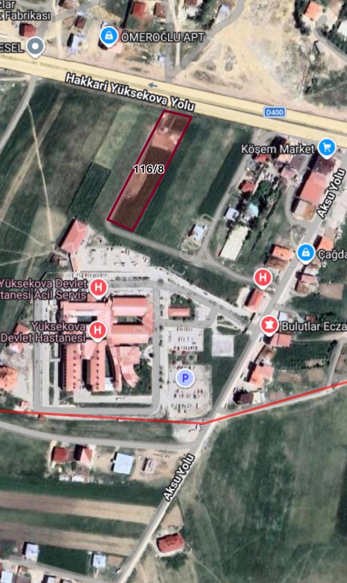 Yüksekova Devlet Hast. Yanında İpekyolu Üzerinde Satılık Arsa — fotoğraf 2