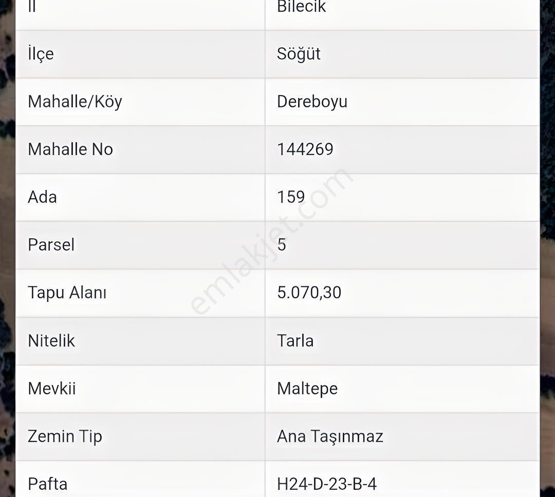 Rw Detay'dan Söğüt Dereboyu Köyü Satılık 5000 M2 Tarla — fotoğraf 6