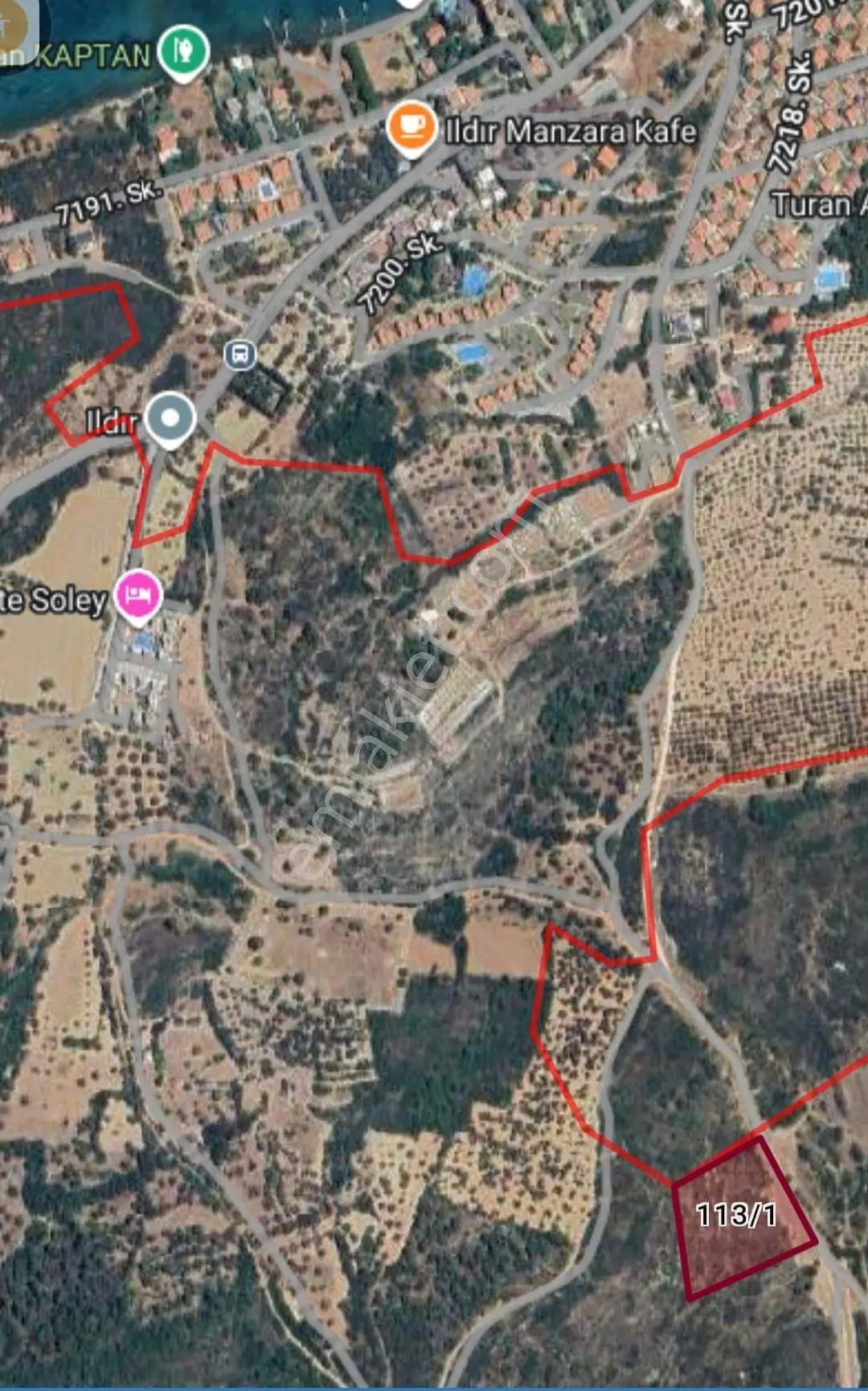 Çeşme Germiyan'da Denize Yakın 9300 M² İçinde 1274 M2 Satılık Tarla — fotoğraf 2