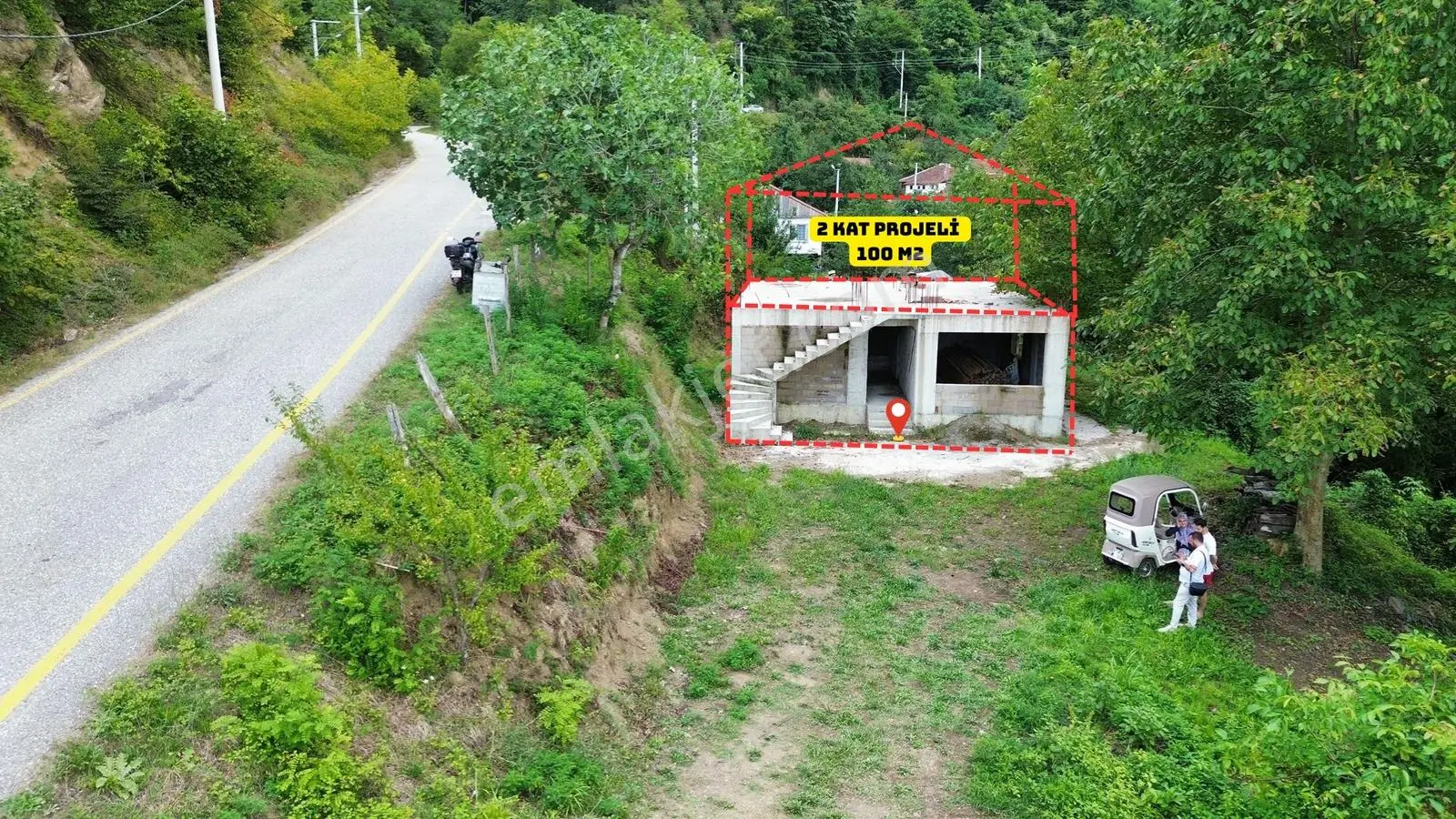 Gölyaka Saçmalıpınar 2 Kat Projeli Satılık Ev Ve 589 M2 Arsası — fotoğraf 2
