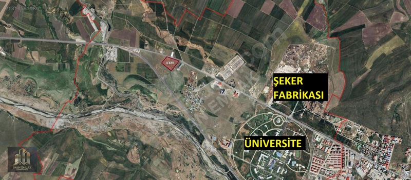 Satılık Üniversite Ve Şeker Fab. Civ Ana Yol Cep. 34500 M2 Tarla — fotoğraf 3