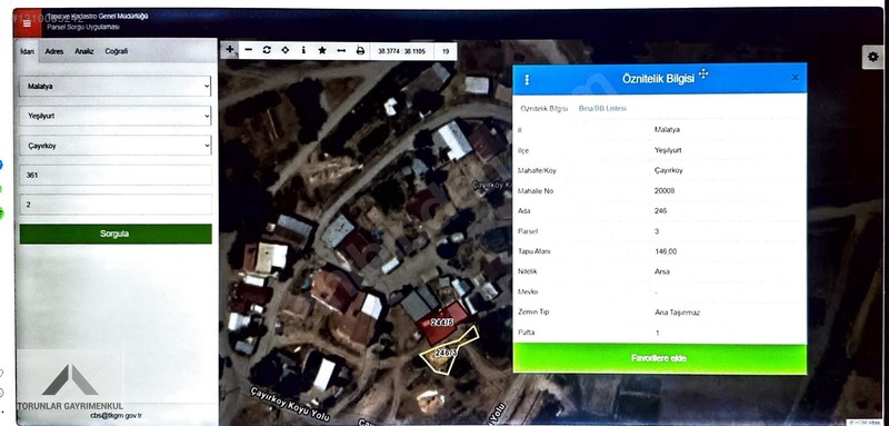 Malatya Yeşilyurt Çayırköy Merkez'de Satılık Arsa — fotoğraf 2