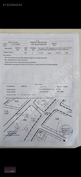 Mudurnu Taşkesti Merkezde Satılık 362 M2 Arsa — fotoğraf 9