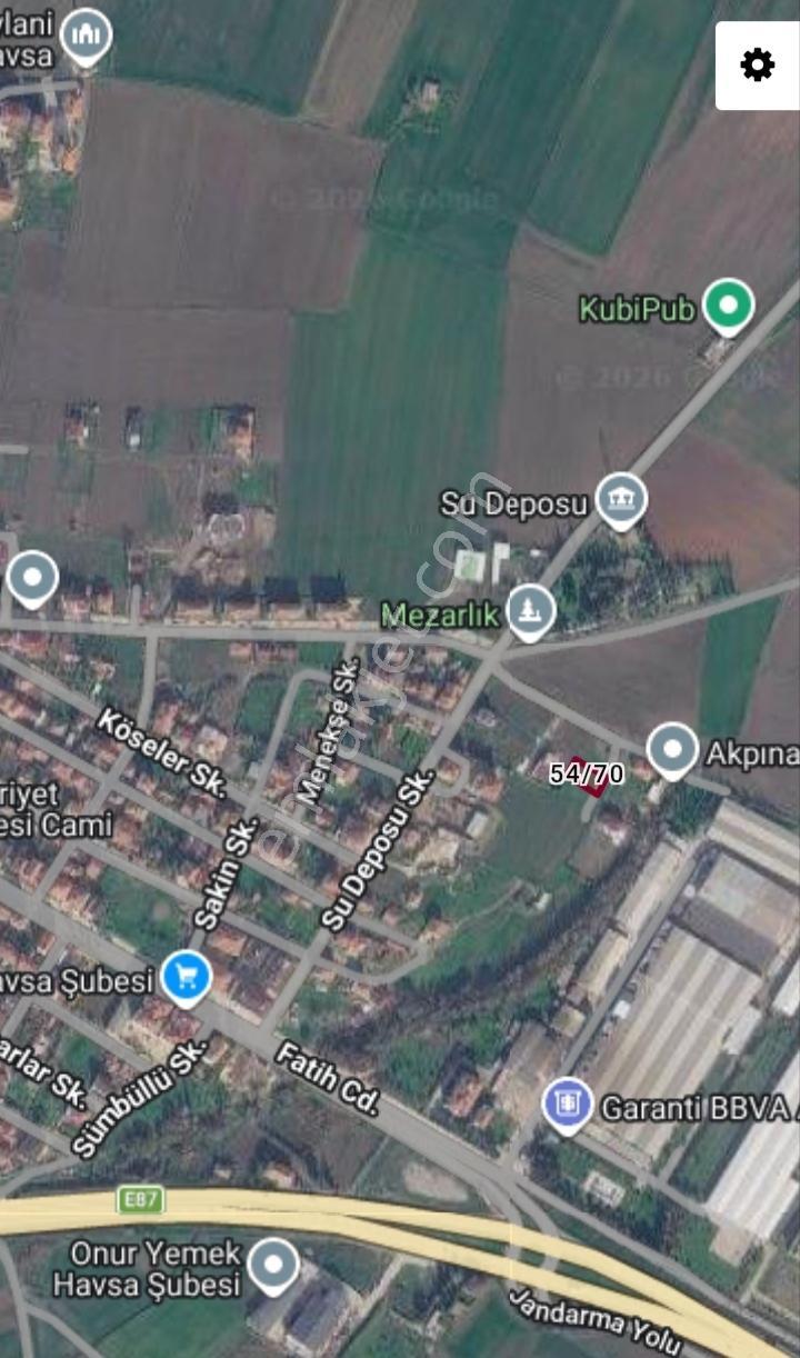 Edirne Havsa Merkz Cumhuriyet Mah.3kat Konut İmarlı Satılık Arsa — fotoğraf 15