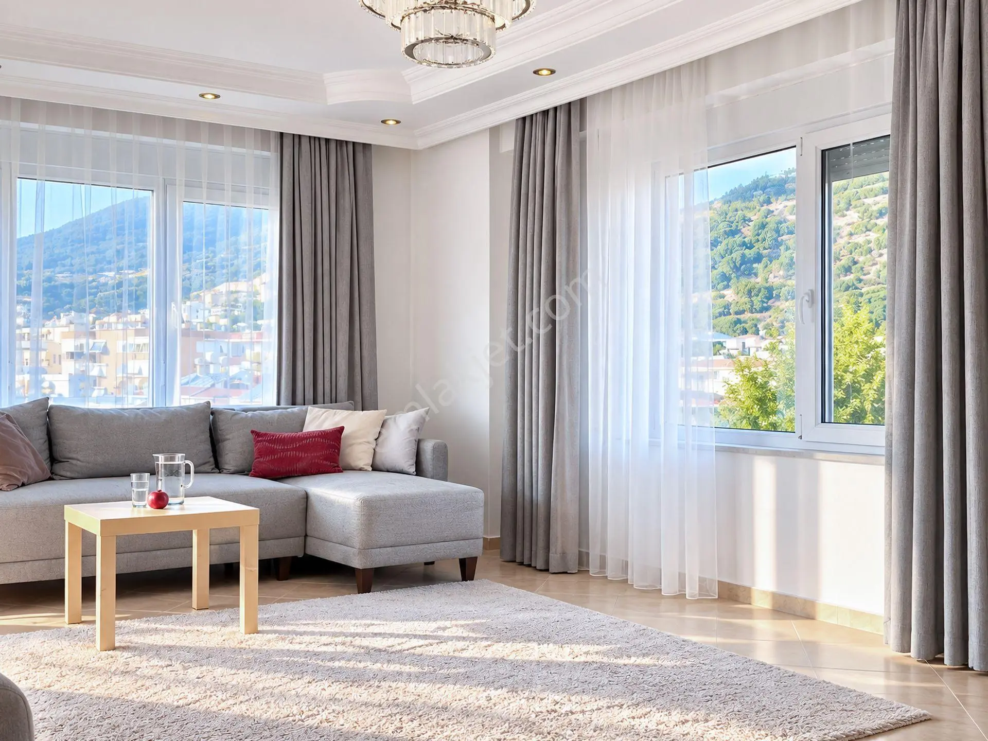 Alanya Kleopatra'da Deniz Ve Dağ Manzaralı 2+1 Satılık Daire — fotoğraf 4