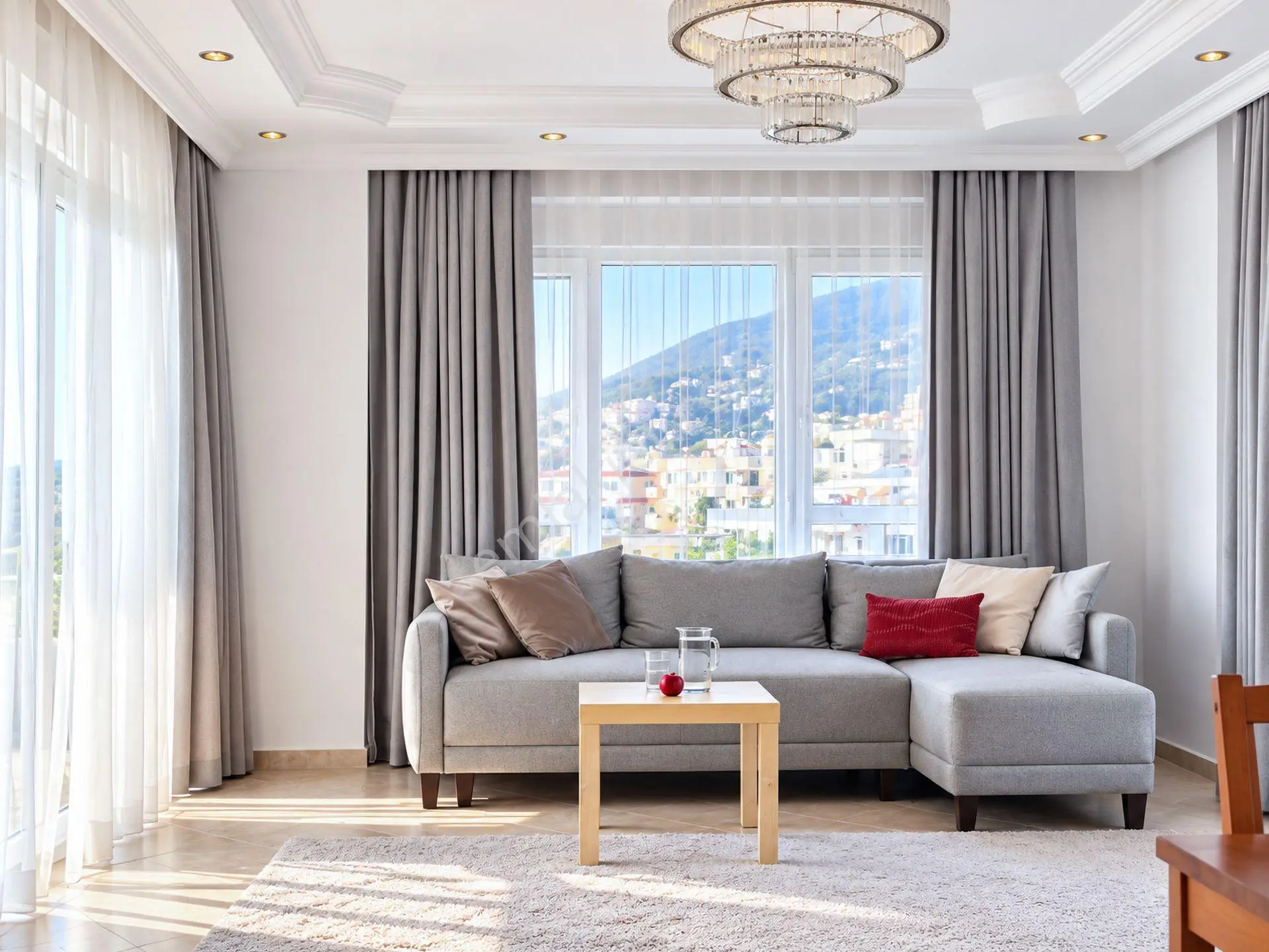 Alanya Kleopatra'da Deniz Ve Dağ Manzaralı 2+1 Satılık Daire — fotoğraf 5