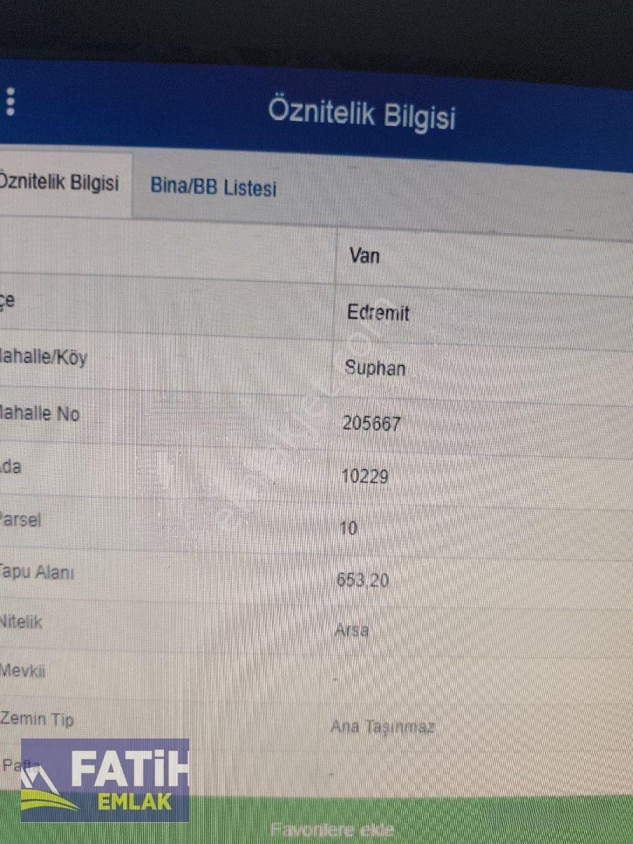 Süphan Mahallesinde Satılık Müstakil Tapulu 653 M2 Arsa — fotoğraf 2