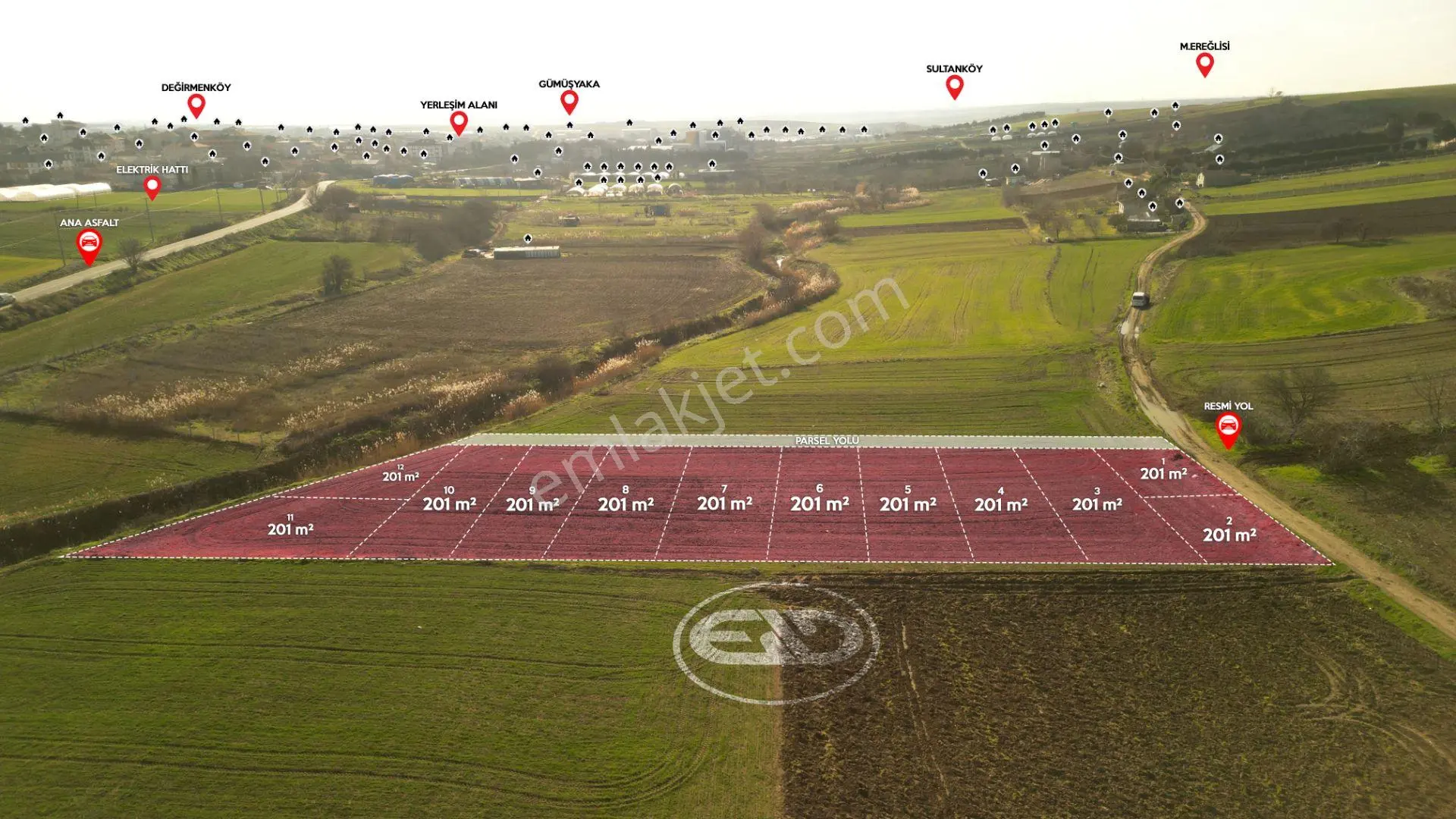 Silivri Değirmenköy'De Mahalleye Yürüme Mesafesinde 200 M² Tarla