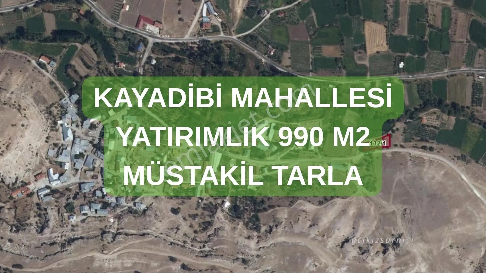 Karaca'Dan Kayadibi Mahallesi Yatırımlık 990 M2 Müstakil Tarla