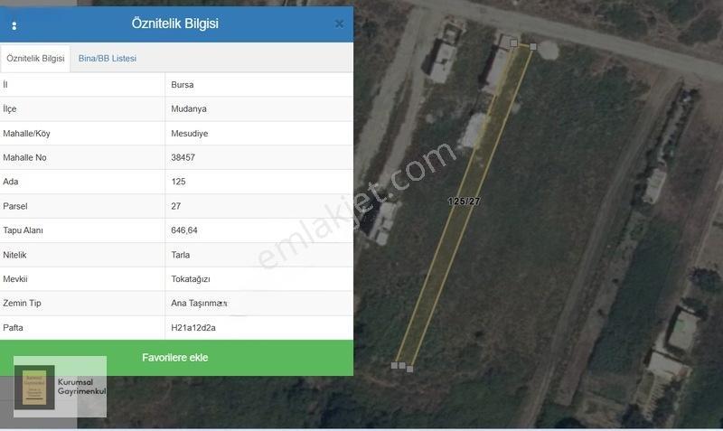 Mudanya Mesudiye Sahile Cephe 646,64 M2 Tek Tapu — fotoğraf 4
