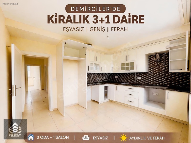 Demirciler'De Kiralık 3+1 Daire
