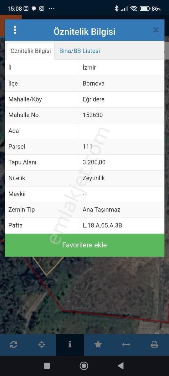 İzmir Bornova Eğridere Mevkii Satılık 3200 M2 Zeytinlik — fotoğraf 14