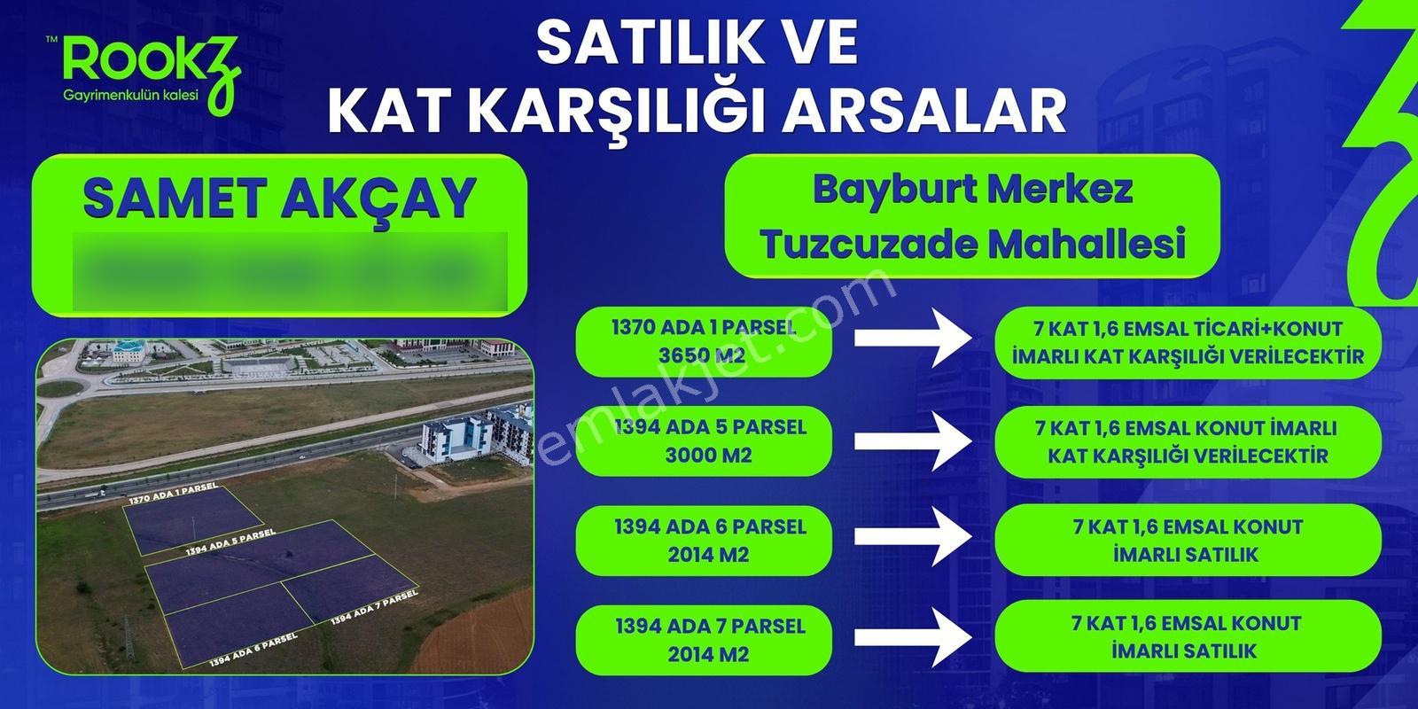 Bayburt Merkezde Üniversite Karşısı 7 Kat İmarlı 2 Dönüm Arsa — fotoğraf 7