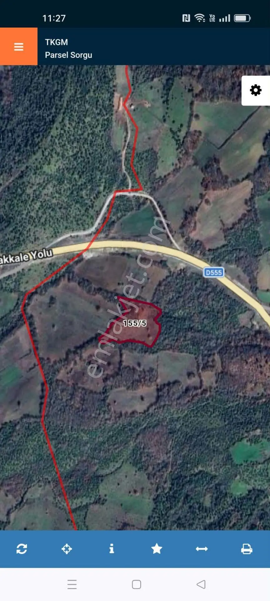 Çanakkale Yenice Bölgesinde 10650 M2 Satılık Tarla
