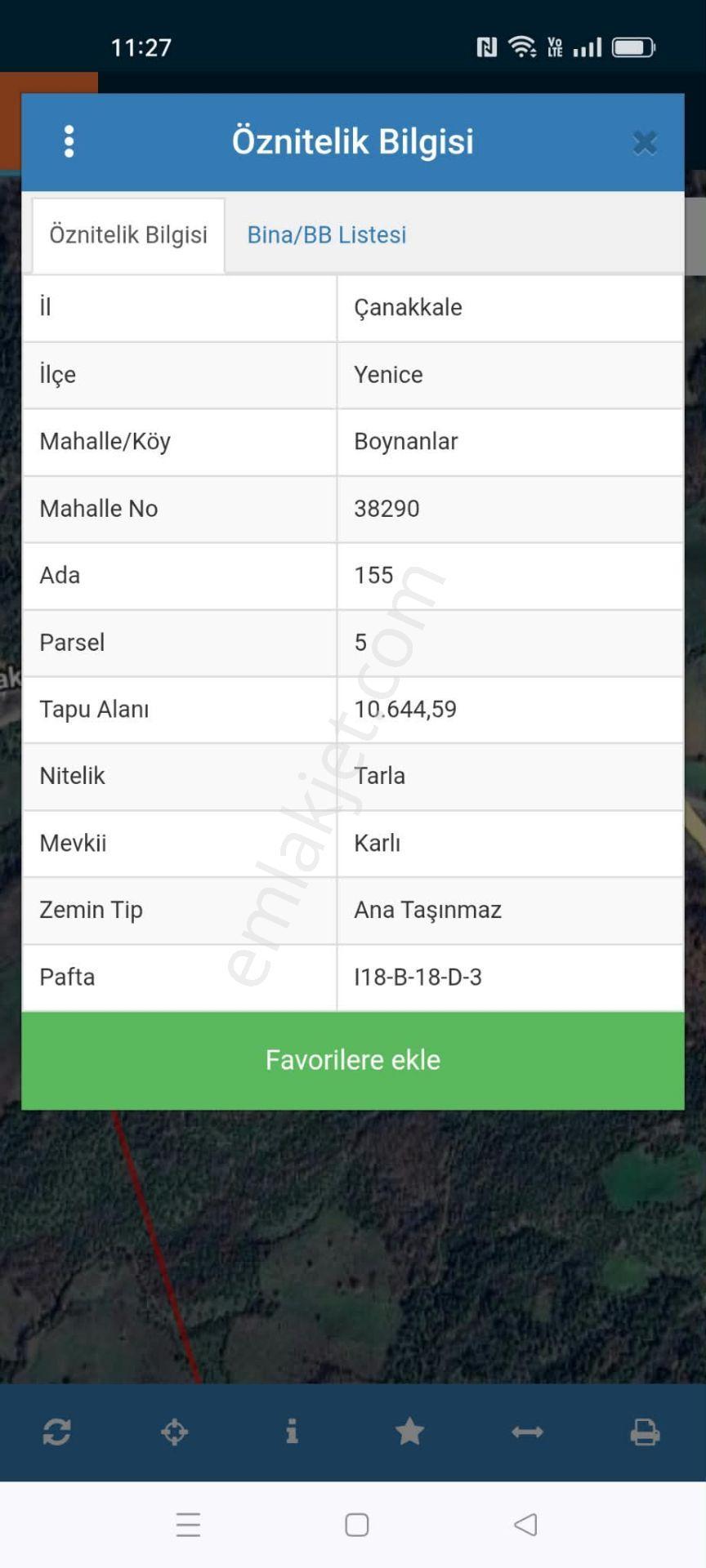 Çanakkale Yenice Bölgesinde 10650 M2 Satılık Tarla — fotoğraf 2