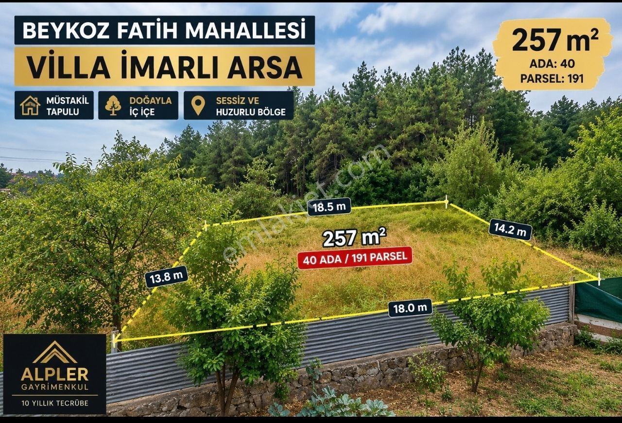 Beykoz Fatih Mah. | 257 M² Villa İmarlı | Müstakil Tapu | Köşe P — fotoğraf 3