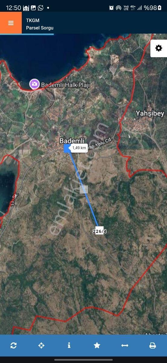 Dikili Bademli Köye 1.5 Km Yakınlıkta 2.400 M² Tek Tapu Arazi — fotoğraf 3