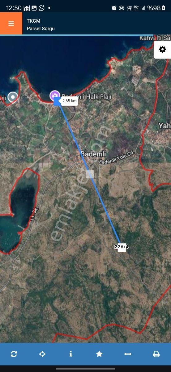 Dikili Bademli Köye 1.5 Km Yakınlıkta 2.400 M² Tek Tapu Arazi — fotoğraf 4