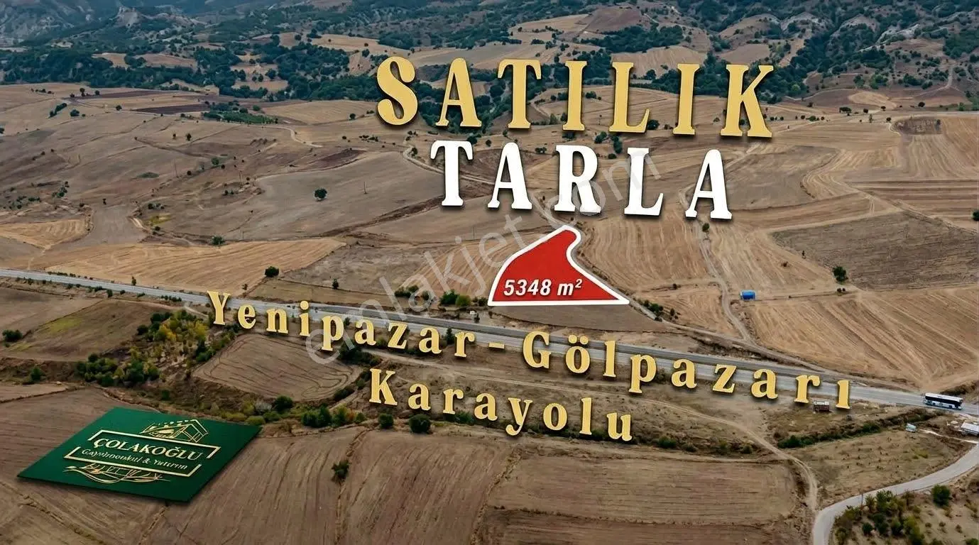 Bilecik/yenipazar/ Belkese Köyü/ Anayol Kenarı 5348 M2 Tarla — fotoğraf 2