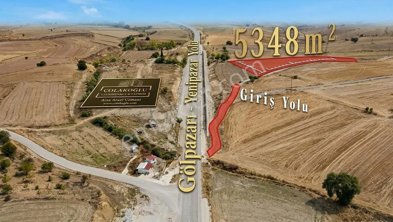 Bilecik/yenipazar/ Belkese Köyü/ Anayol Kenarı 5348 M2 Tarla — fotoğraf 4