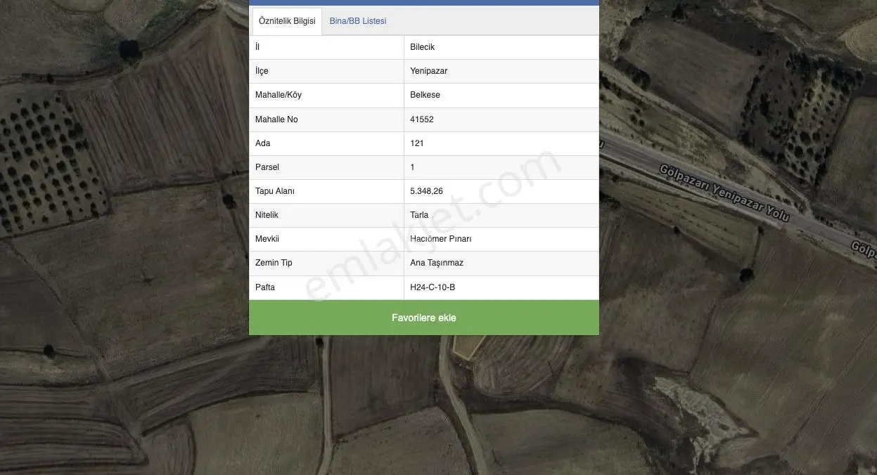 Bilecik/yenipazar/ Belkese Köyü/ Anayol Kenarı 5348 M2 Tarla — fotoğraf 6